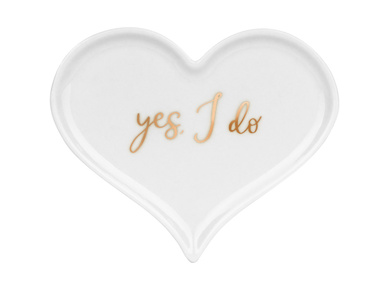 Talerzyk porcelanowy na obrączki Serce, zdjęcie 1