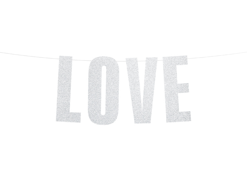 Baner Love srebrny - zdjęcie 1