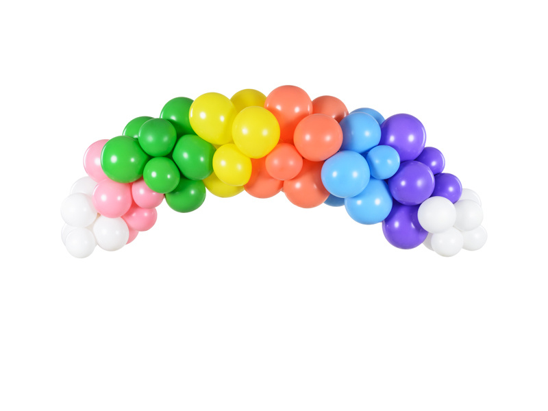 Balony Rainbow 30cm pastelowe różowy - zdjęcie 4