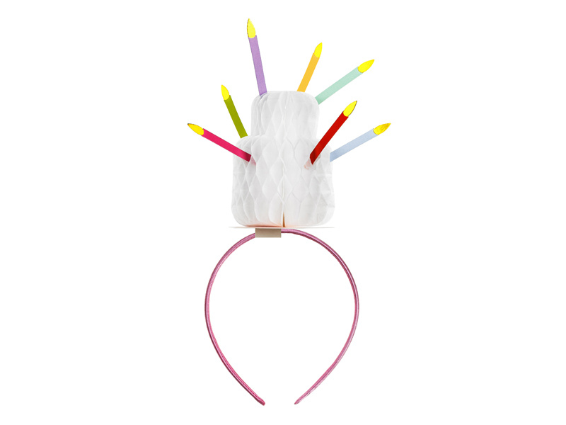 Opaska Tort ze świeczkami – kolorowy dodatek na głowę