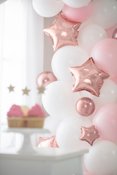 Balony Glossy 12 cm różowe złoto balony