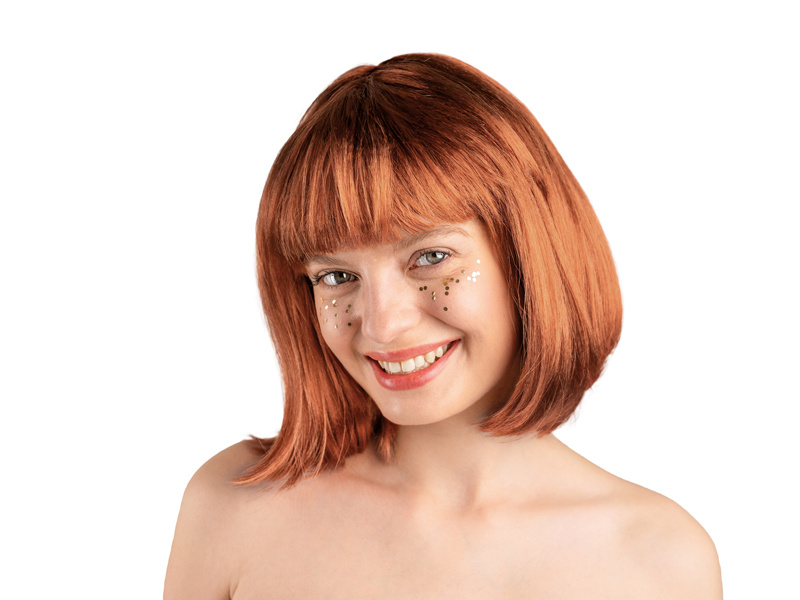 Peruka Kleopatra rudy