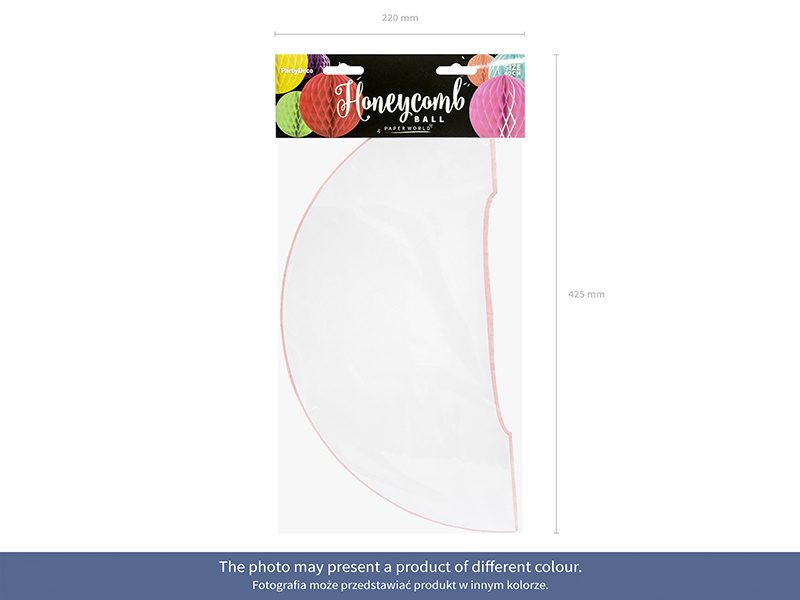 Kula bibułowa jasnoróżowa 40cm - zdjęcie 3