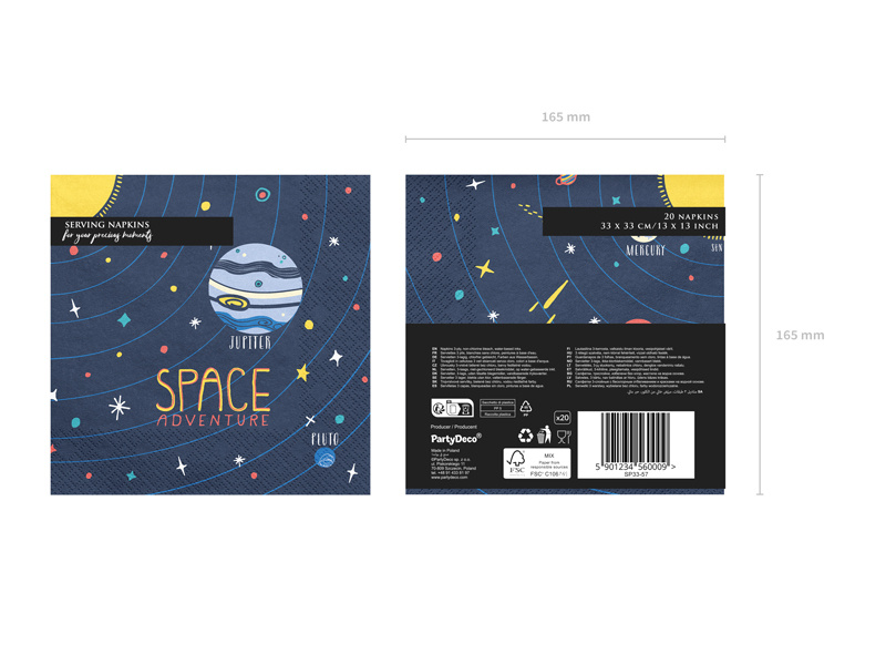 Serwetki Kosmos - przykładowe użycie