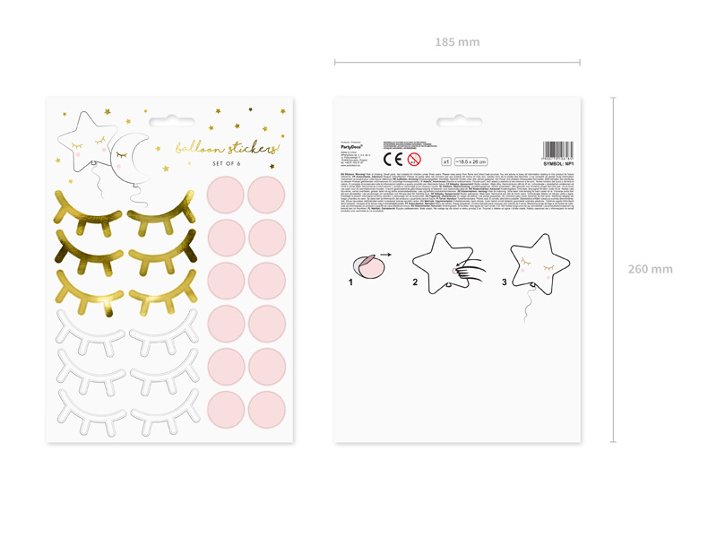 Naklejki party Little Star - detale wzorów