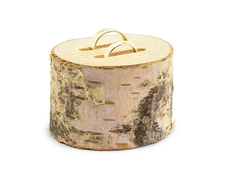 Drewniana podstawka na obrączki, 6cm
