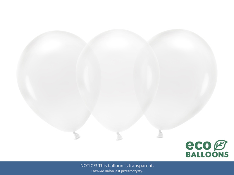 Balony Eco transparentne 26cm - przykładowa aranżacja