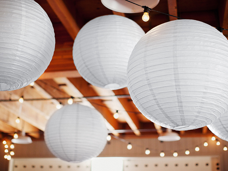 Lampion papierowy biały 25cm – szczegóły wykonania