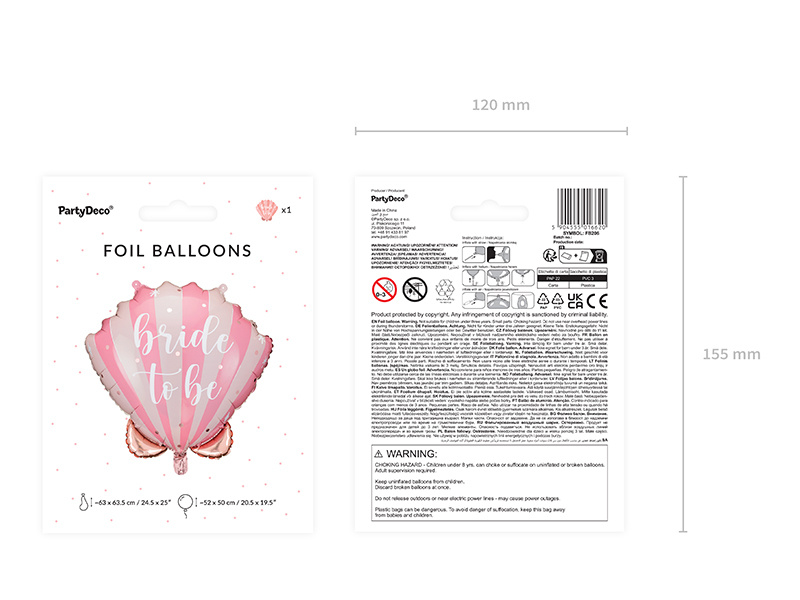 Balon Muszelka Bride to be – balon w pomieszczeniu