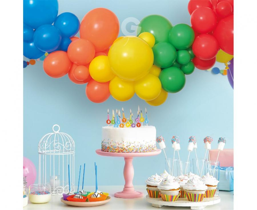 Girlanda balonowa DIY Tęczowa - detale balonów