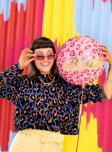 Balon Bride złoty napis