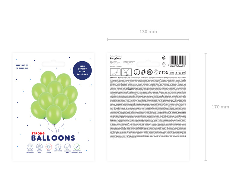 Balony Strong 30cm Pastel Lime Green dekoracja