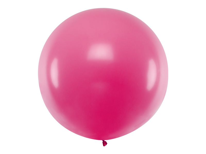 Balon okrągły 1m Pastel Fuchsia - widok ogólny