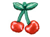 Balony foliowe do girland Wisienki, 28x31 cm, mix (1 op. / 3 szt.)