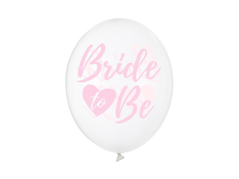 Balony 30cm Bride to be Crystal Clear - opakowanie