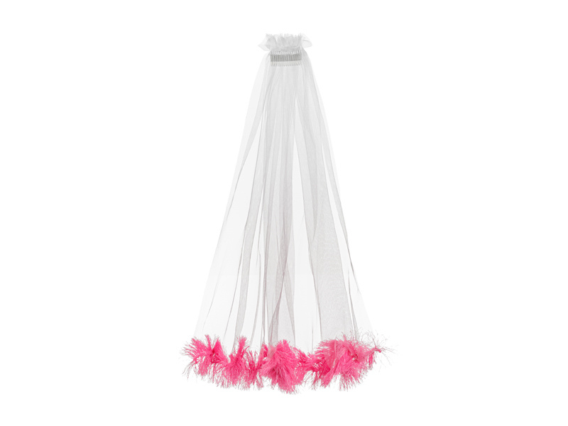 Welon z frędzlami różowy 69cm