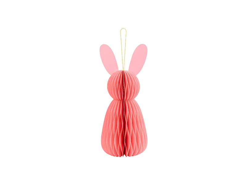 Dekoracja papierowa honeycomb Króliczek różowy 30 cm - zdjęcie 1