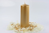 Świeca klubowa metalizowana, złoty, 15 x 6cm (1 op. / 6 szt.)