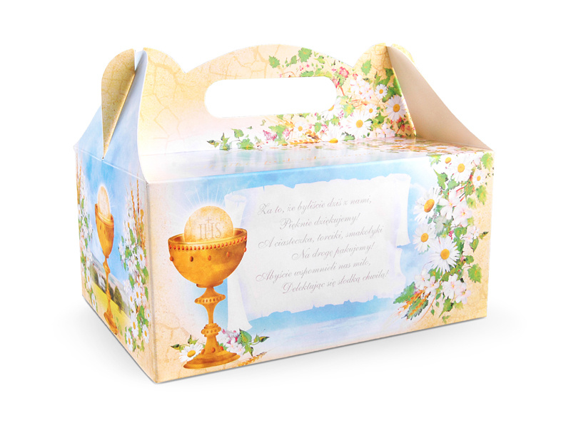 Zestaw pudełek na ciasto komunijne