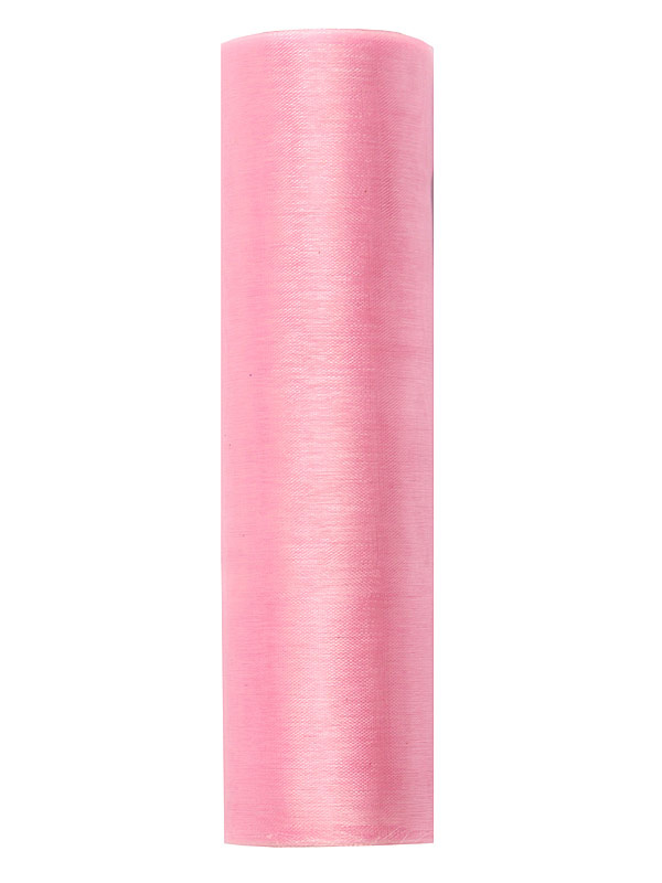 Organza Gładka jasnoróżowa w rolce