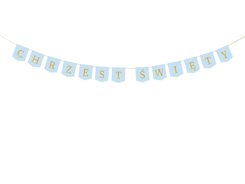 Baner Chrzest Święty jasny niebieski - zdjęcie 1