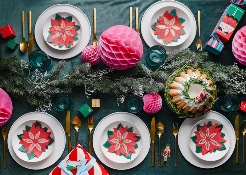 Serwetki Gwiazda betlejemska - opakowanie 20 sztuk