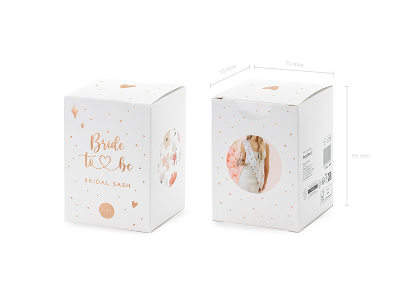 Papierowa szarfa Bride to be – lekka i wygodna