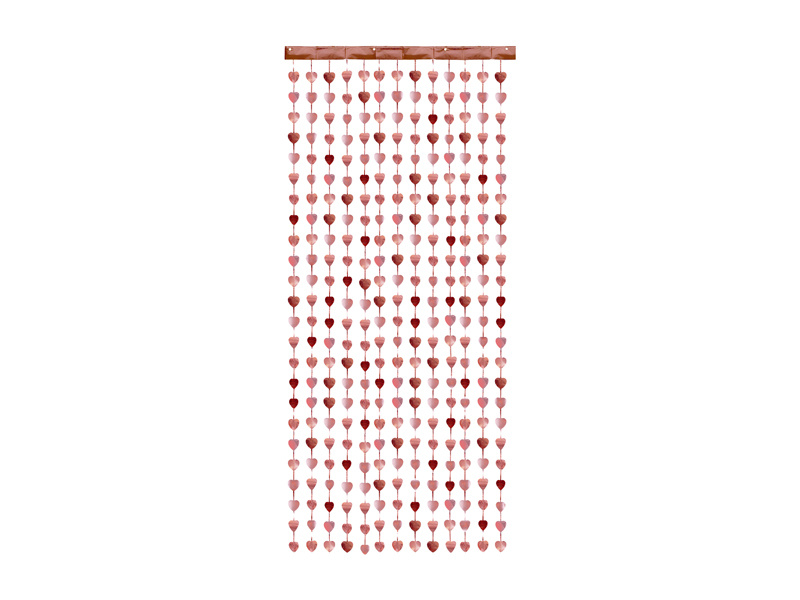 Kurtyna Serca różowe złoto 100x245 cm – zdjęcie 1