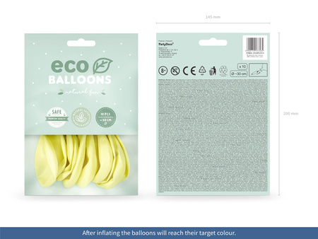 Balony Eco 30cm pastelowe, kremowy (1 op. / 10 szt.)