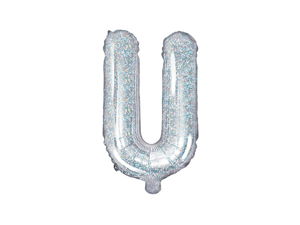 Balon foliowy Litera U 35cm holograficzny - zdjęcie 2