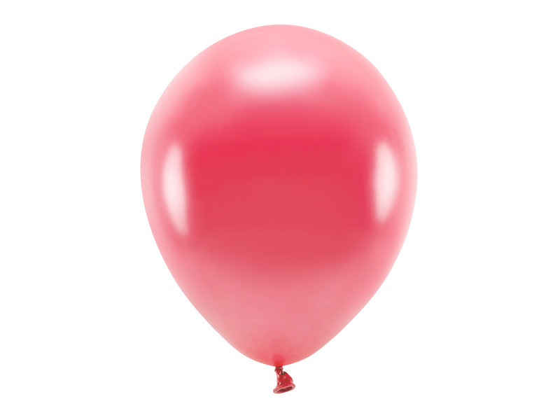 Balony Eco metalizowane jasnoczerwone 30 cm - zdjęcie produktu