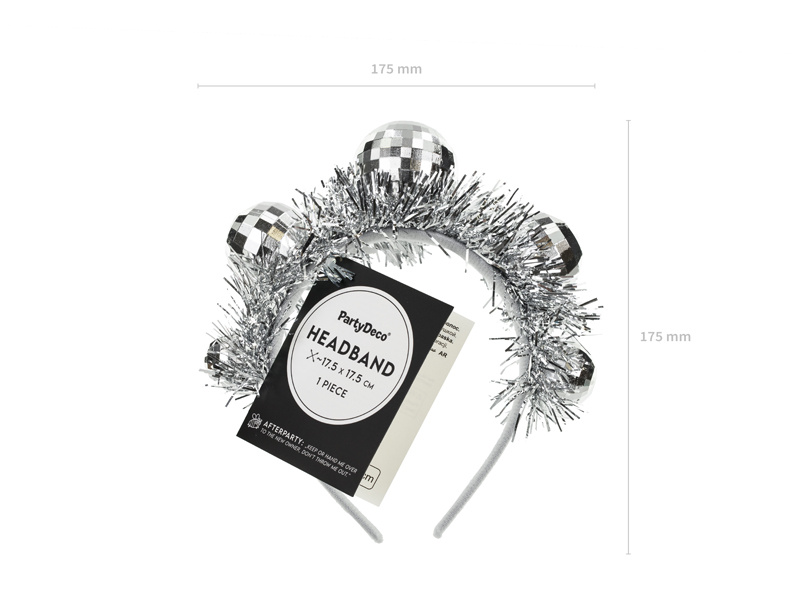 Opaska Kule Disco srebrna z boku