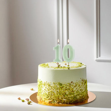 Świeczka urodzinowa Cyferka 1, zielony, 6 cm