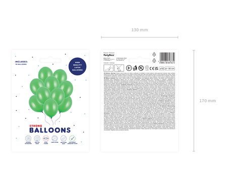 Balony Strong 30cm, Metallic Bright Green (1 op. / 10 szt.)