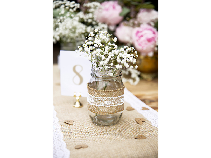 Taśma jutowa z koronką - zdjęcie 6