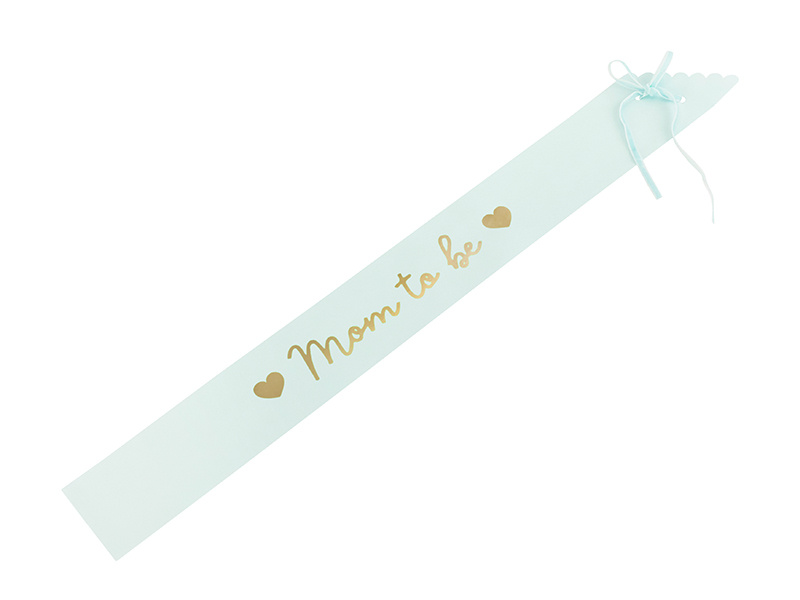 Szarfa Mom to be, jasny tiffany blue