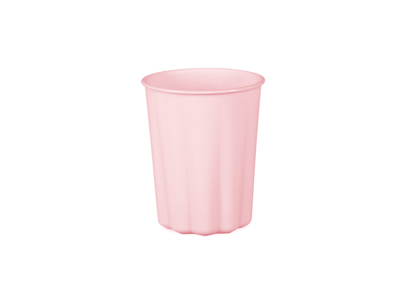 Różowe kubeczki plastikowe Falbanka 220 ml - zdjęcie główne