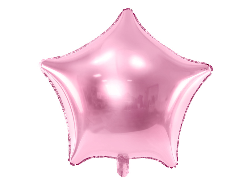 Balon foliowy Gwiazdka jasny różowy 48 cm - zdjęcie 1