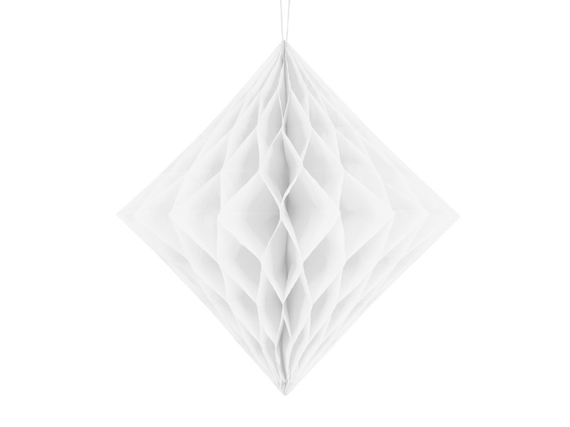 Diament bibułowy biały 30 cm – zdjęcie produktu