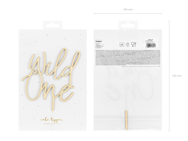 Topper Wild One na białym tle