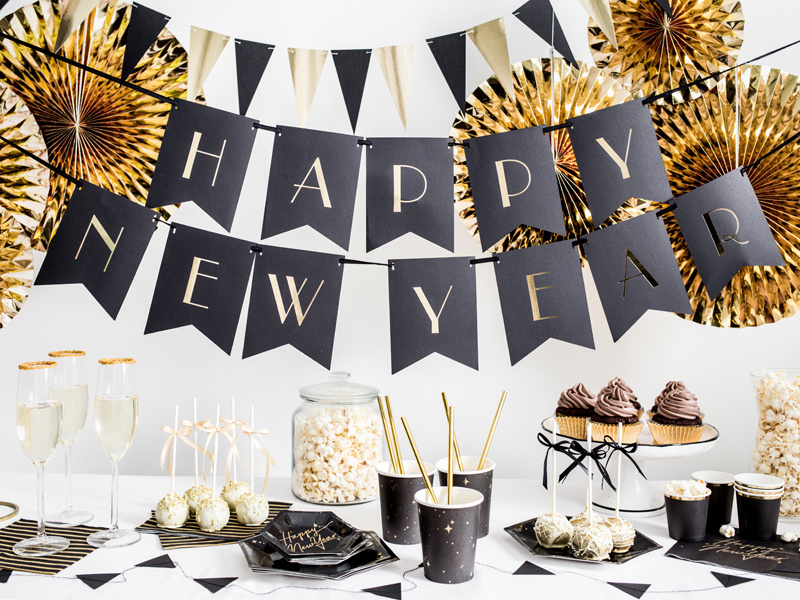 Opakowanie 6 sztuk talerzyków Let's Celebrate czarnych