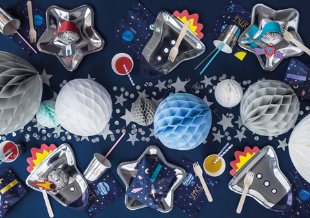 Kula bibułowa, jasny szary, 10cm