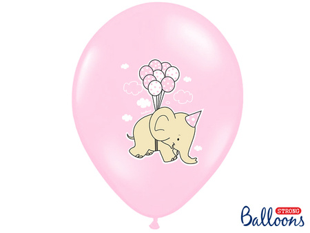 Balony 30cm, Słonik, Pastel Pink Mix (1 op. / 50 szt.)