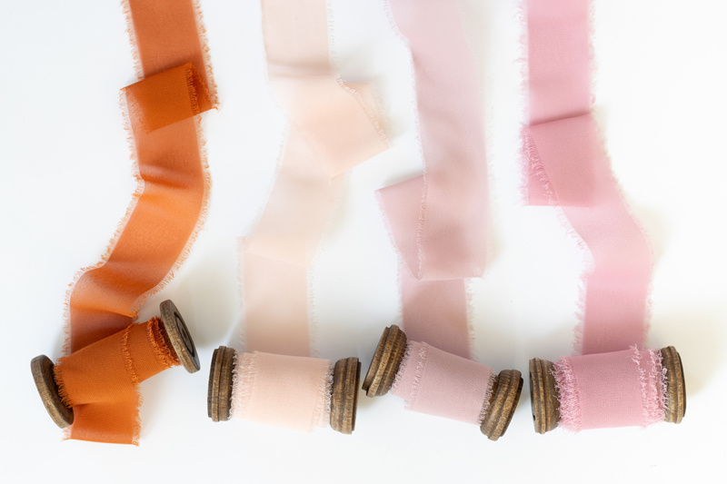 Wstążka szyfonowa ciemny brudny róż 40mm/10m - zdjęcie 2