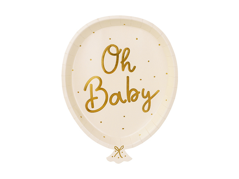 Talerzyki Oh baby w kształcie balonika