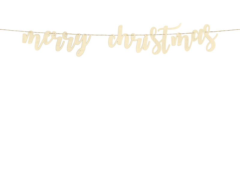 Drewniany baner Merry Christmas – zdjęcie 1