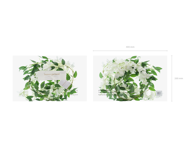 Girlanda Wisteria 1,7m – zbliżenie na kwiaty i liście