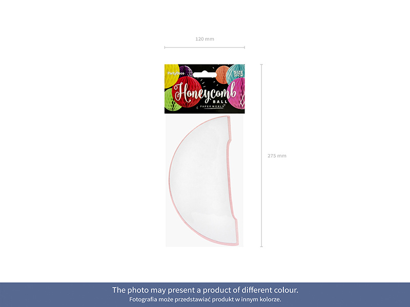 Kula bibułowa czerwona 20 cm – zdjęcie 3