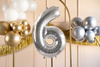Balon foliowy Cyfra ''6'', 72cm, srebrny