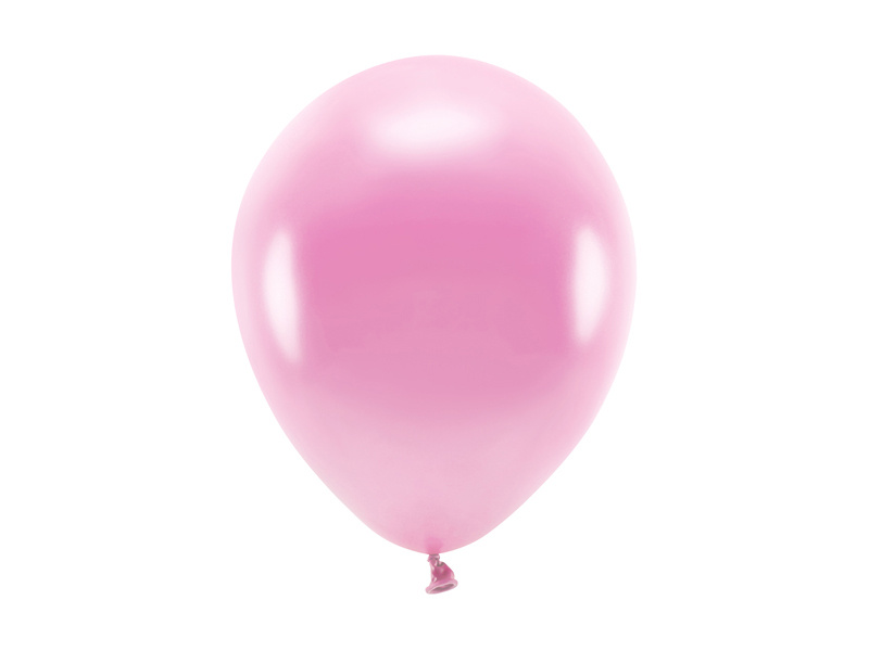 Balony Eco 26cm metalizowane różowe - opakowanie 10 sztuk